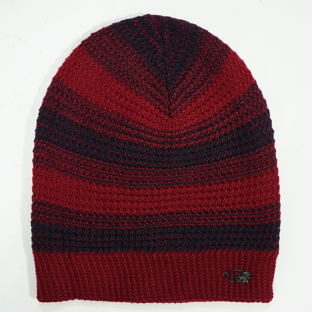 Authenzaa Men Winter Cap CAP0064, RED