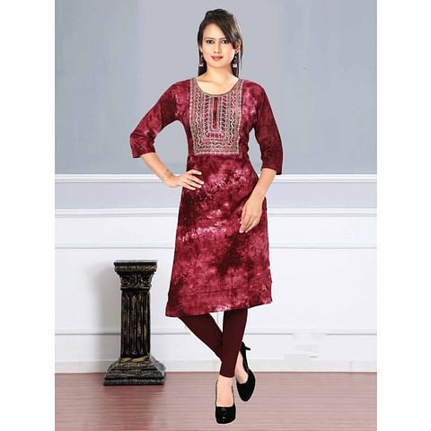 WM FASHION KURTI-KRT063, WINE