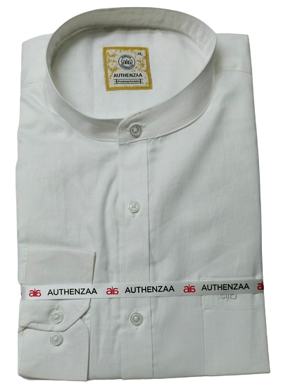 Authenzaa Men Formal Shirt 0007, White