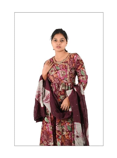 WMN FASHION KURTI-KST033, MAROON