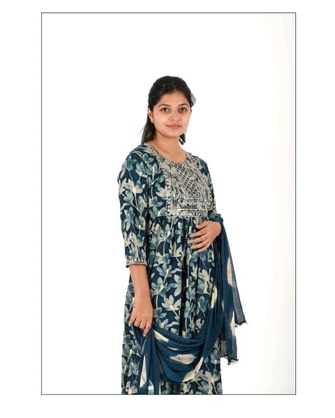WMN FASHION KURTI-KST033, NAVY