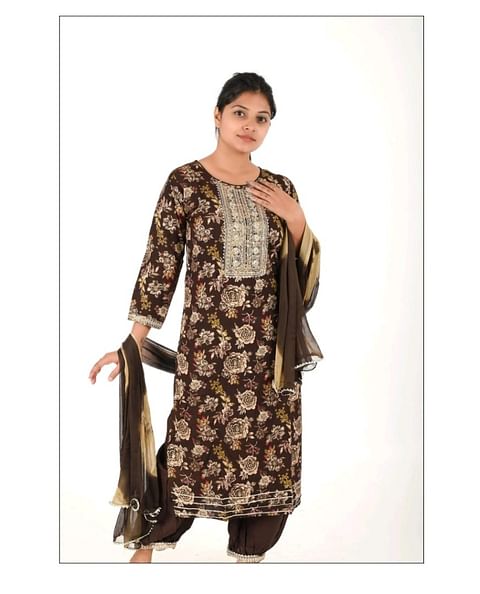 WMN FASHION KURTI-KST034, BROWN