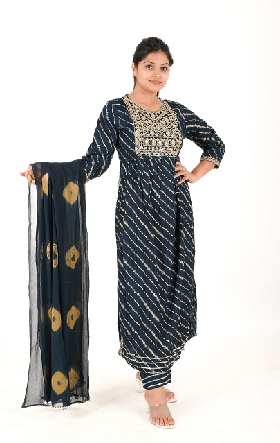 WMN FASHION KURTI-KST034, NAVY