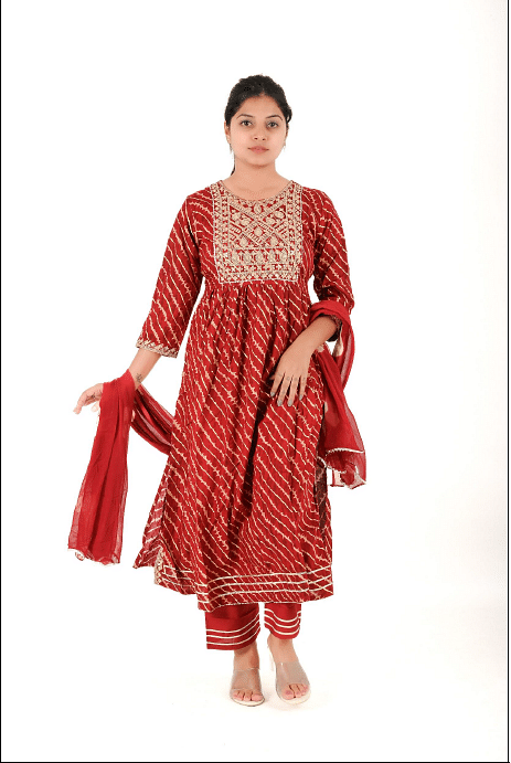 WMN FASHION KURTI-KST034, RED