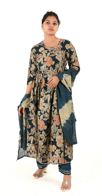 WMN FASHION KURTI-KST035, NAVY
