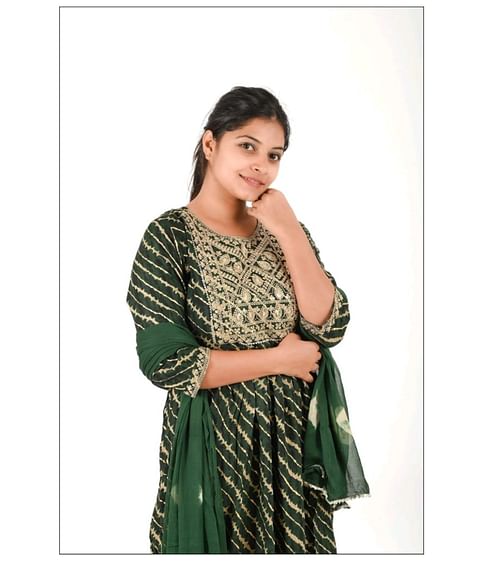 WMN FASHION KURTI-KST036, GREEN