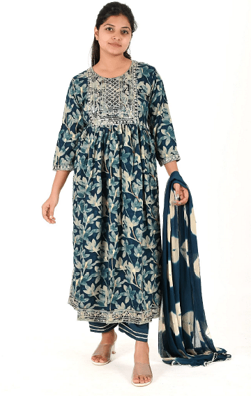 WMN FASHION KURTI-KST032, NAVY