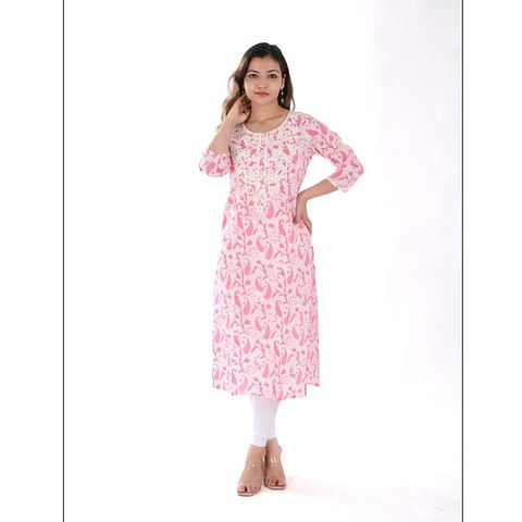 WMN FASHION KURTI-KRT095, LT.PINK