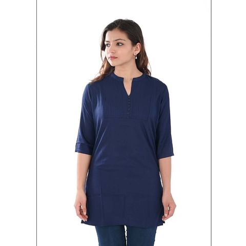 WMN FASHION KURTI-KRT096, NAVY