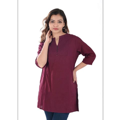 WMN FASHION KURTI-KRT097, WINE