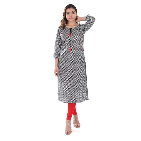 WMN FASHION KURTI-KRT099, BLACK