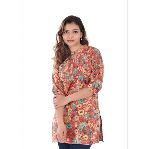 WMN FASHION KURTI-KRT099, DK.PINK
