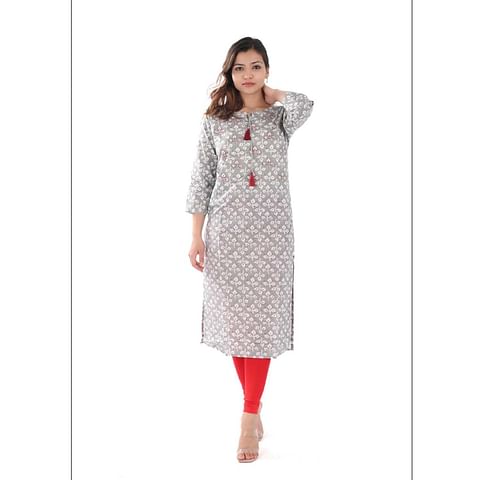 WMN FASHION KURTI-KRT099, GREY