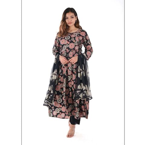 WMN FASHION KURTI-KST040, BLACK