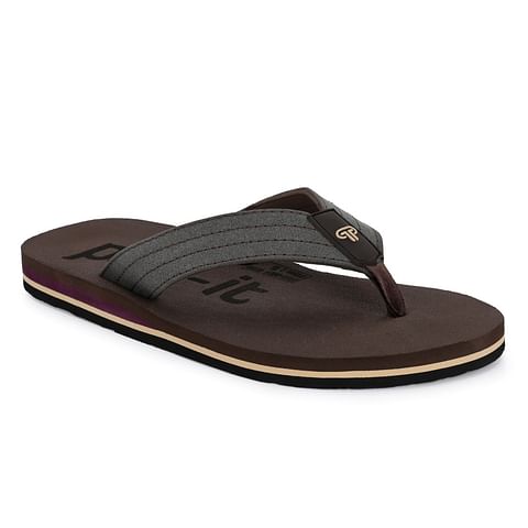 Pair-it-Men Fabrication Slipper RX-Mn-FlipFlop029 Brown