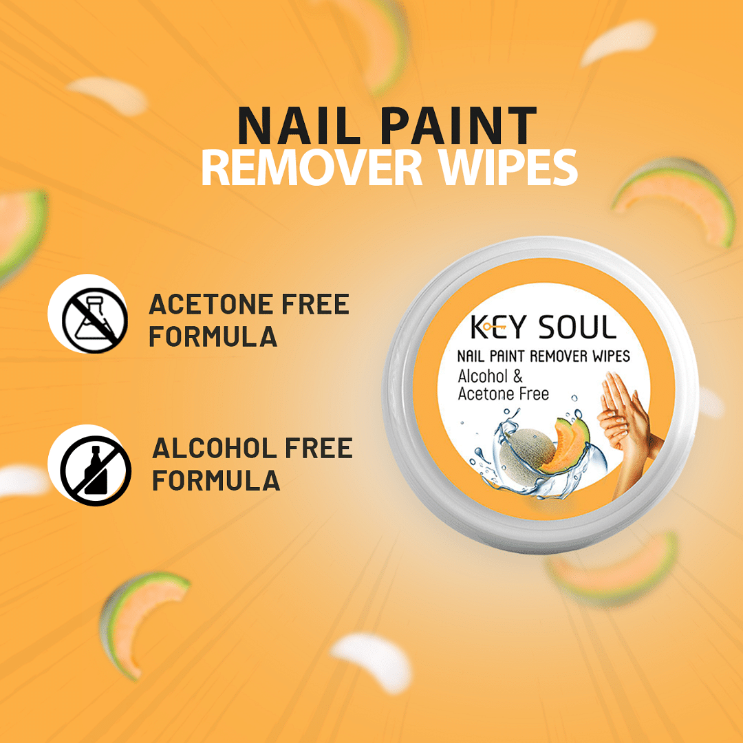 Key Soul Nail Paint Remover Wipes (32 wipes) - Musk Melon