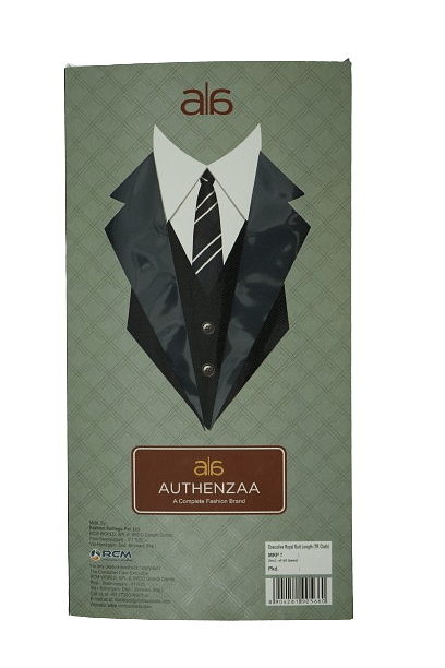 Authenzaa Men Royal Suit Length Fabric-EXE001,Black