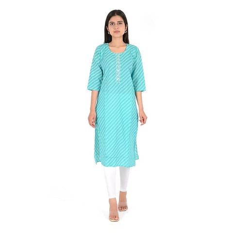 WMN FASHION KURTI-KRT108, S BLUE