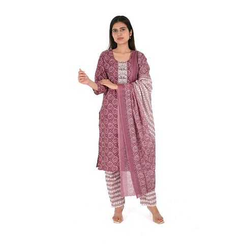 WMN FASHION KURTI-KST045, PURPLE