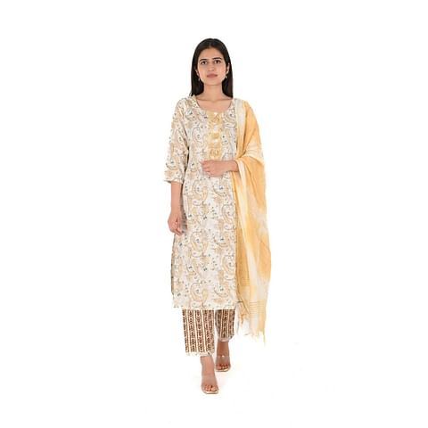 WMN FASHION KURTI-KST046, CREAM