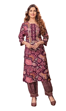 WMN FASHION KURTI-KST049, PURPLE