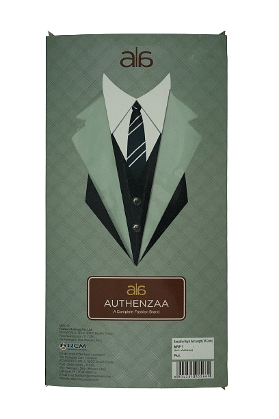Authenzaa Men Royal Suit Length Fabric-EXE001,Pista
