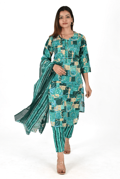 Authenzaa Women Fashion Kurti SFKST057 S GREEN