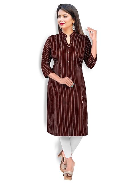 Authenzaa Women Fashion Kurti SFKRT113 MAROON