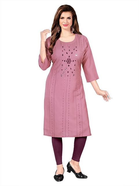 Authenzaa Women Fashion Kurti SFKRT111 LILAC