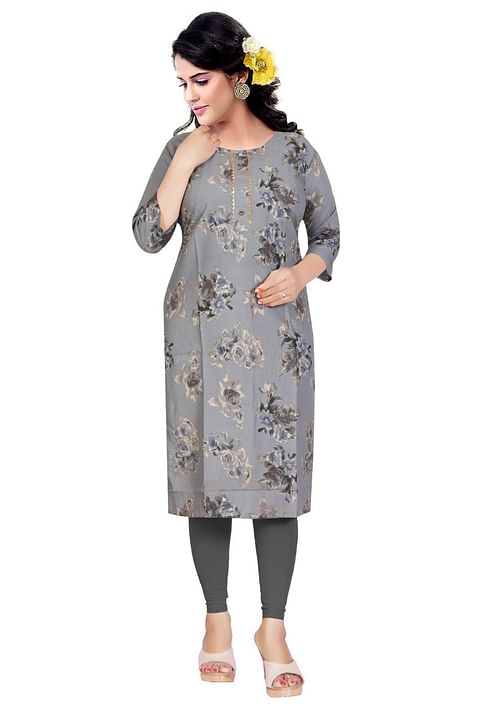 Authenzaa Women Fashion Kurti SFKRT112 Grey