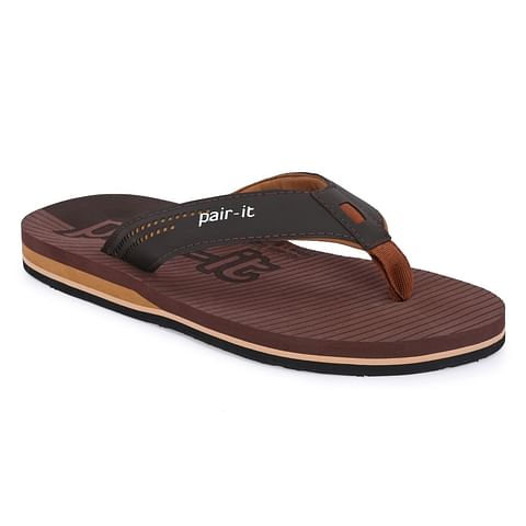 pair-it-Men Fabrication Slipper RX-Mn-FlipFlop025 Brown