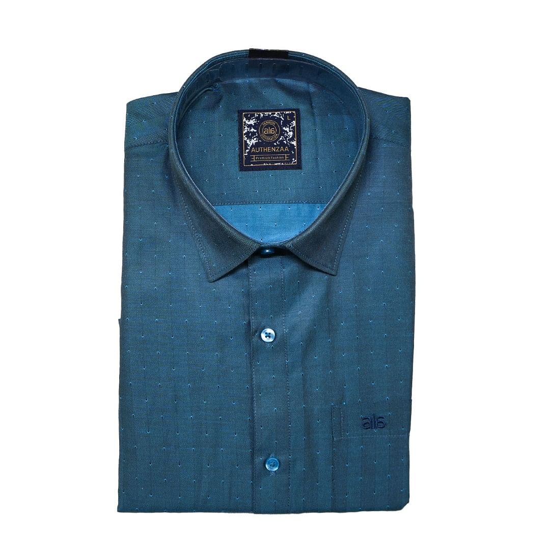 Authenzaa New Choice Formal Shirt WF001 Dark Blue