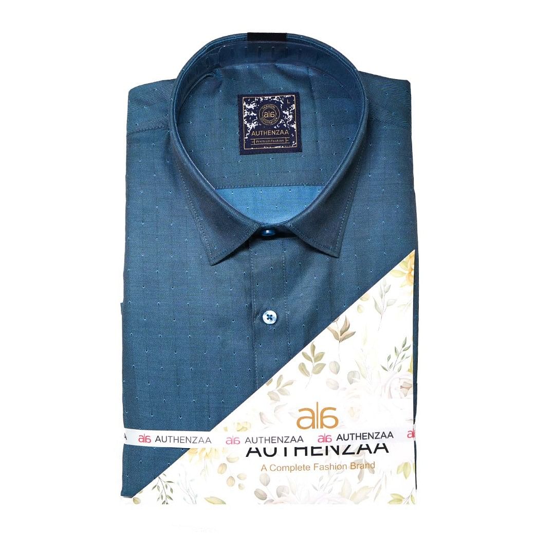 Authenzaa New Choice Formal Shirt WF001 Dark Blue