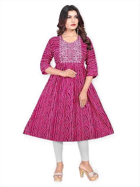 Authenzaa Women Fashion Kurti SFKRT115 Pink