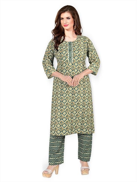 Authenzaa Women Fashion Kurti SFKST061 Green