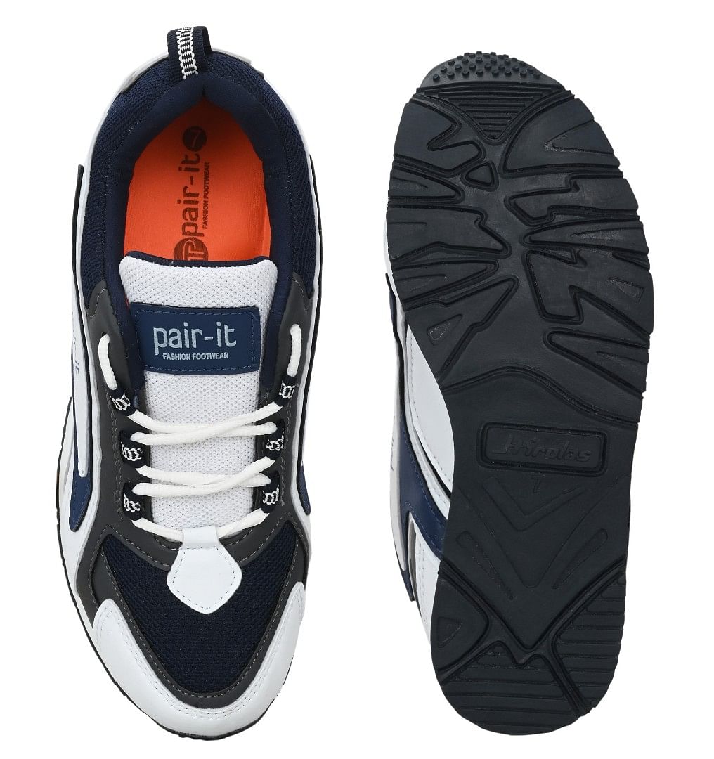 Pair-it Men's Sports Shoes - White-LZ-SPORTS017