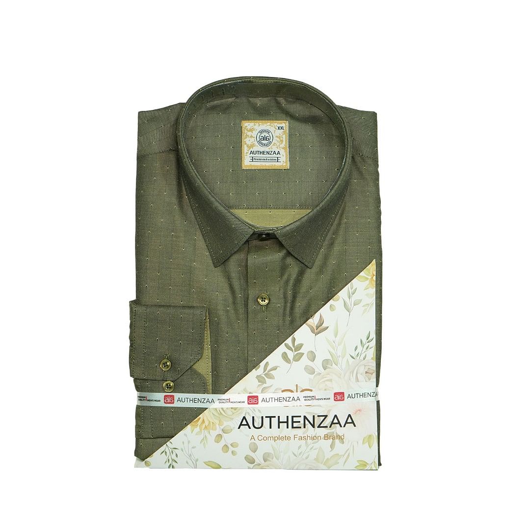 Authenzaa New Choice Formal Shirt WF001 Mahendi