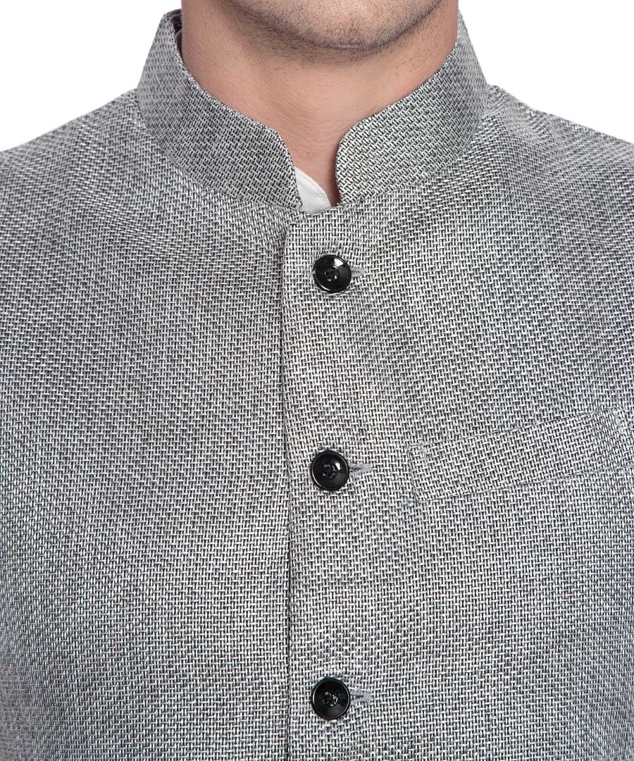 Authenzaa Men Waist Coat, WFOC001, Grey