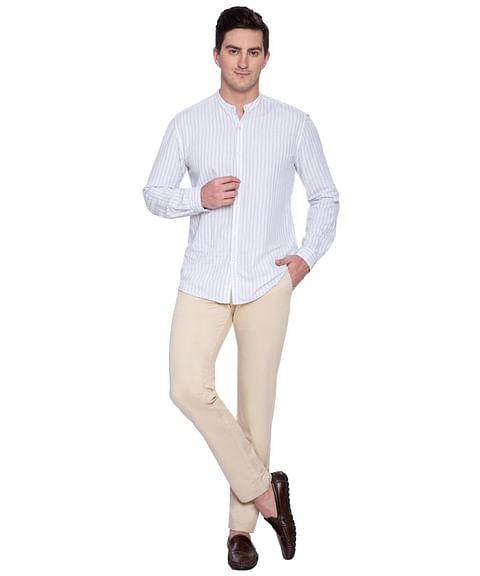 Authenzaa Men Chinos Casual Trouser CT4S001 Cream