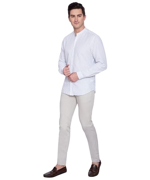 Authenzaa Men Chinos Casual Trouser CT4S001 Steel Grey