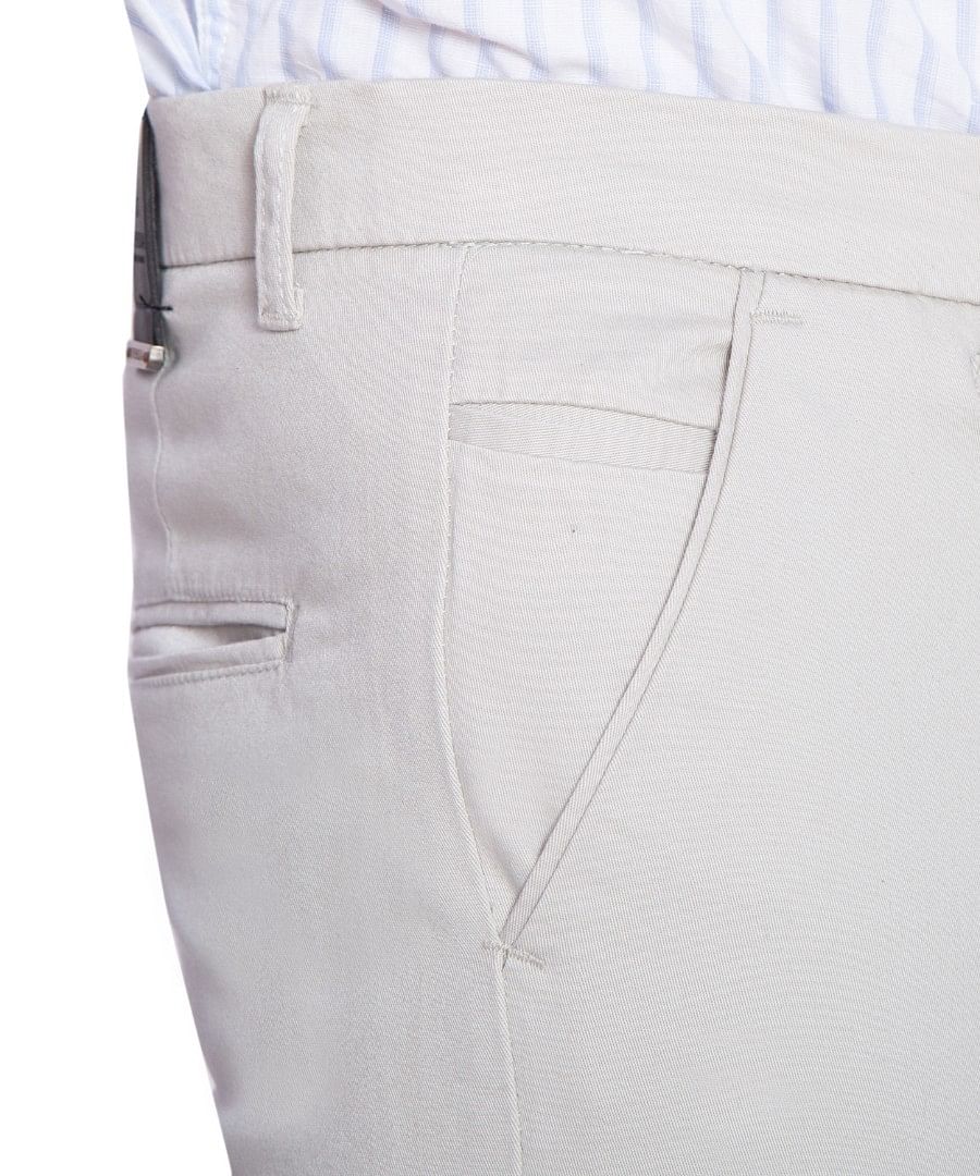 Authenzaa Men Chinos Casual Trouser CT4S001 Steel Grey