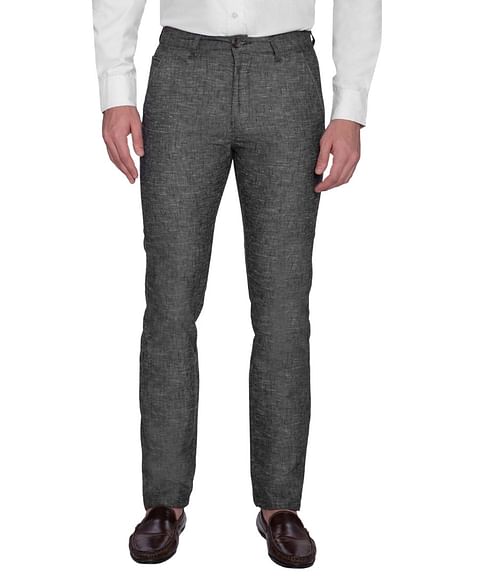 Authenzaa Men Casual Cotton Trouser CS-FS-0010, Black