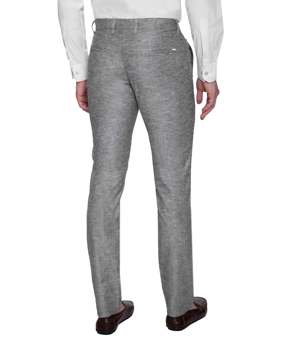 Authenzaa Men Casual Cotton Trouser CS-FS-0010, Grey