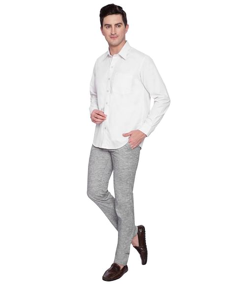 Authenzaa Men Casual Cotton Trouser CS-FS-0011, Black