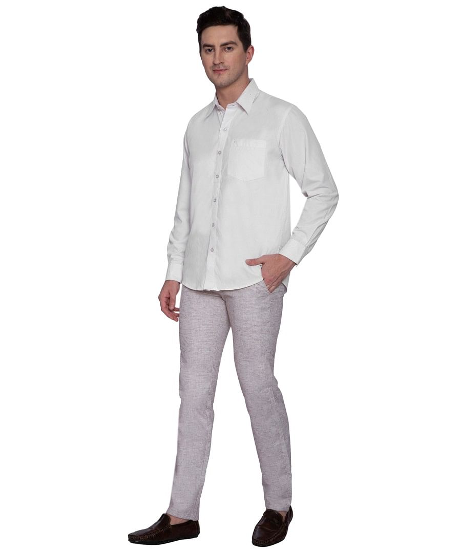 Authenzaa Men Casual Cotton Trouser CS-FS-0012, Coffee