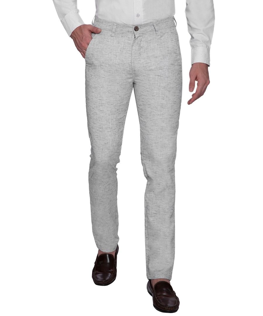 Authenzaa Men Casual Cotton Trouser CS-FS-0012, Navy