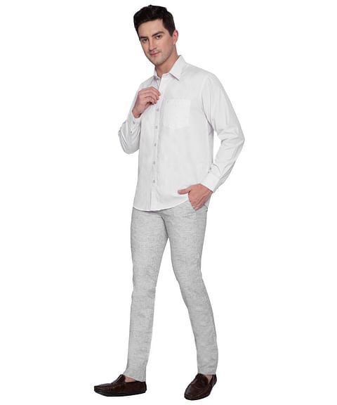 Authenzaa Men Casual Cotton Trouser CS-FS-0012, Navy