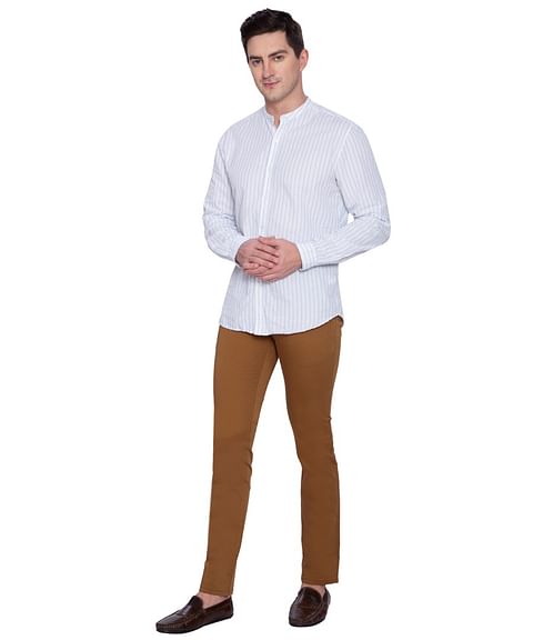 Authenzaa Men Grand Casual Trouser CS-PR-GT3004, Khaki