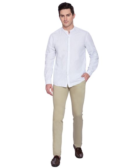 Authenzaa Men Grand Casual Trouser CS-PR-GT3004, Pista