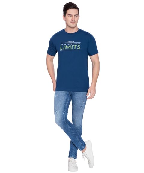 Authenzaa Casual Round Neck T-Shirt ARRNT001 Airforce